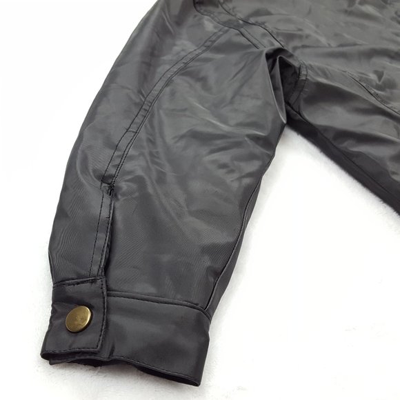 Miletta Full Zip PVC Hooded Coat , Black, Faux Fur Lining, Women's Size Small - Picture 10 of 12